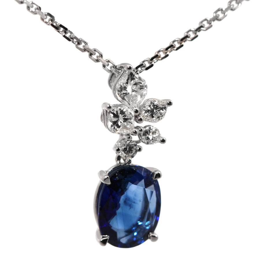 Scattered Diamond & Sapphire Pendant