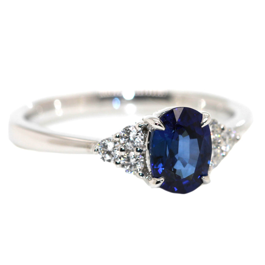 Ceylon Sapphire & Diamond Dress Ring