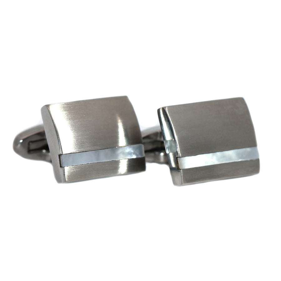Stainless Steel & Mother Of Pearl Cufflinks
