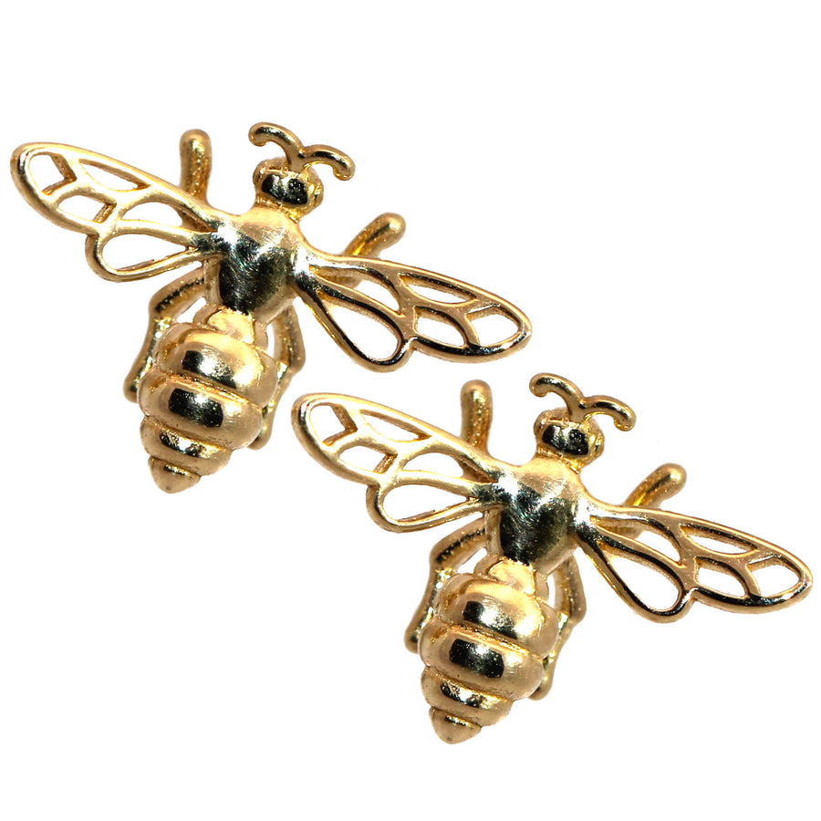 Yellow Gold Bee Studs