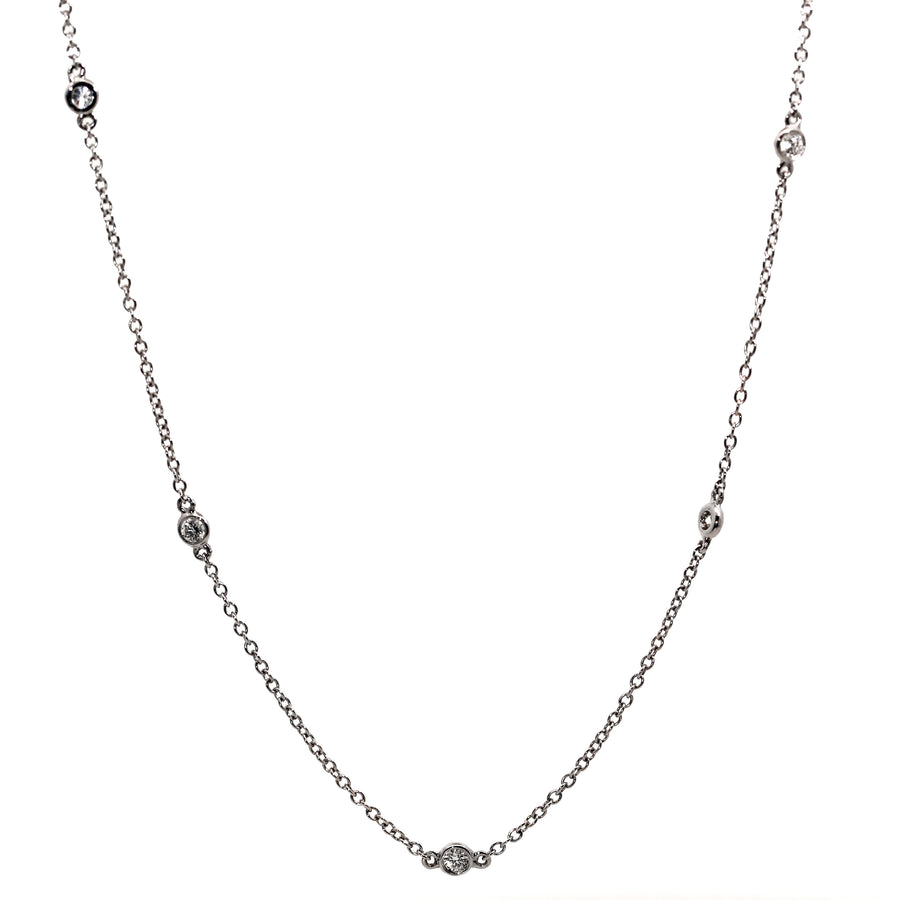 White Gold Diamond By The Yard Chain