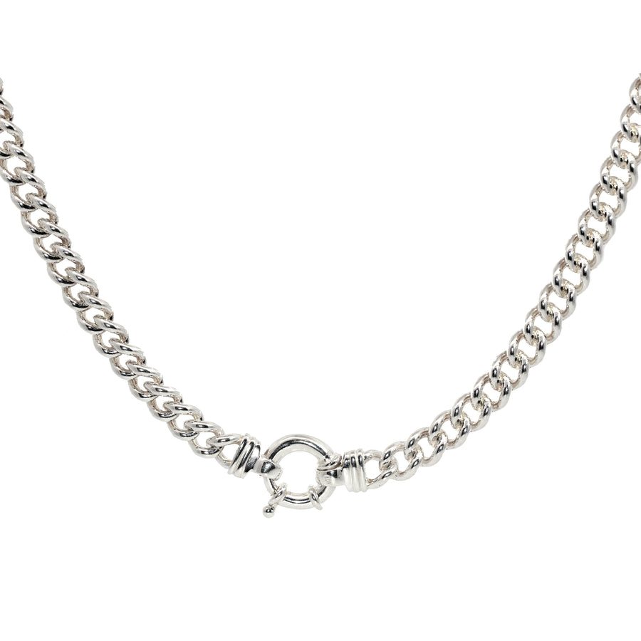 Sterling Silver Curb Chain With Boltring