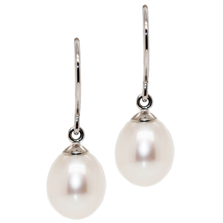 Fresh Water Pearl & White Gold Dainty Drops