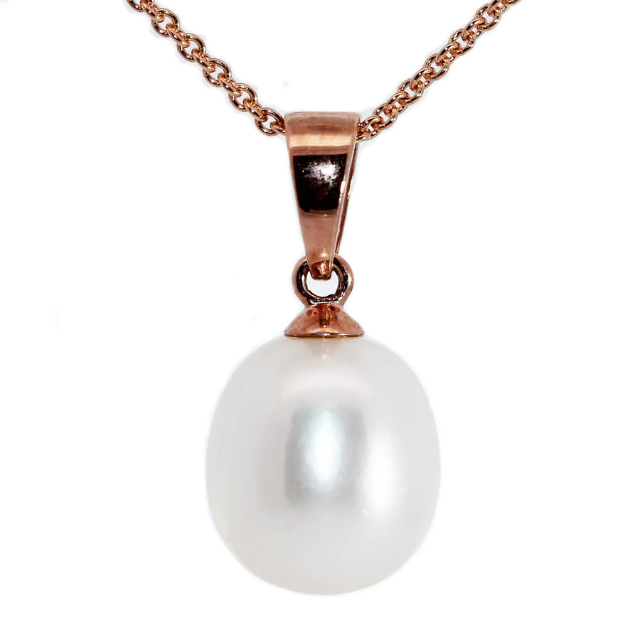 Fresh Water Pearl & Rose Gold Pendant