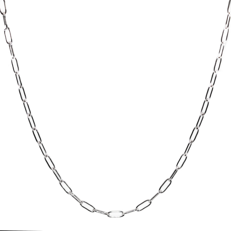 Platinum Oblong Trace Chain
