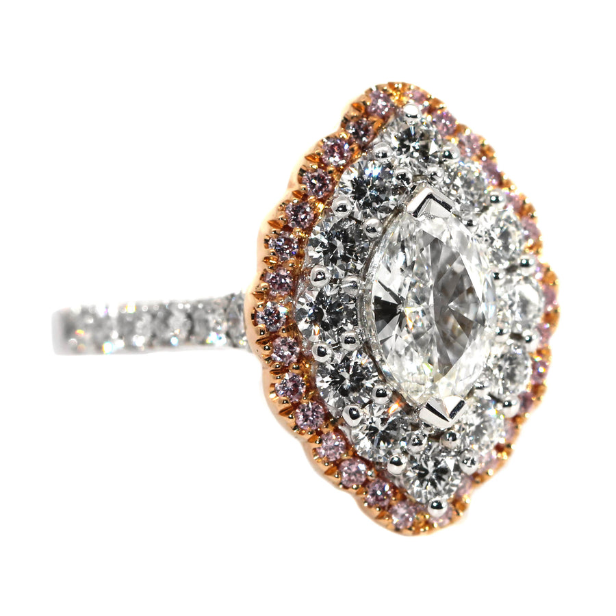 Ellendale Pink & White Diamond Elizabeth Dress Ring