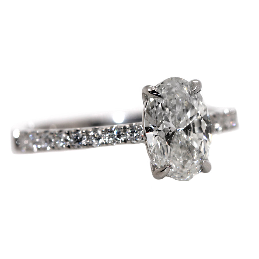 1.20ct Oval Diamond & Platinum Engagement Ring
