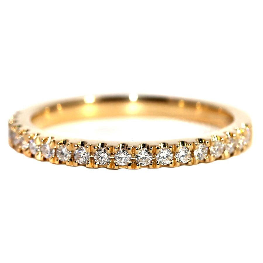 Diamond & Yellow Gold Micro Set Wedding Band