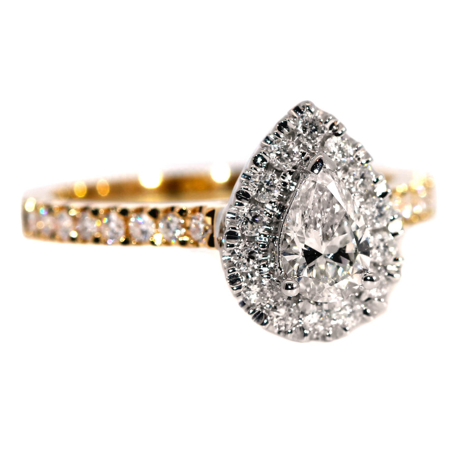 .50ct Pear Cut Diamond & Yellow Gold Engagement Ring