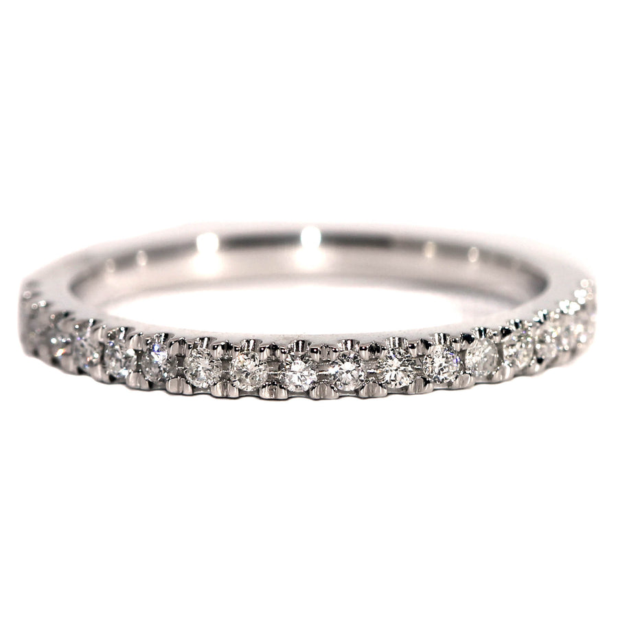 Diamond & White Gold Micro Set Wedding Band