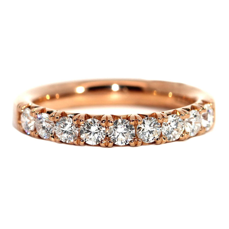 Diamond & Rose Gold Microset Band