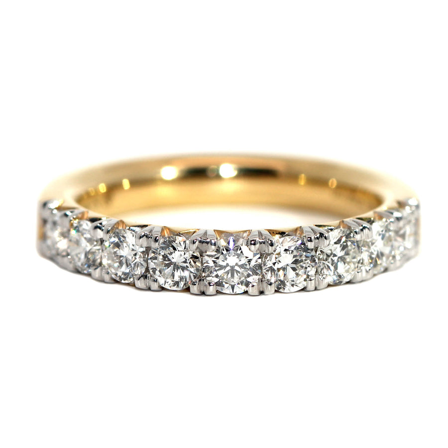 Diamond & Yellow Gold Microset Band