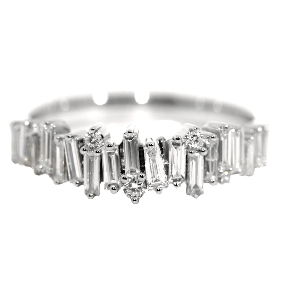 Baguette & Round Diamond Dress Ring