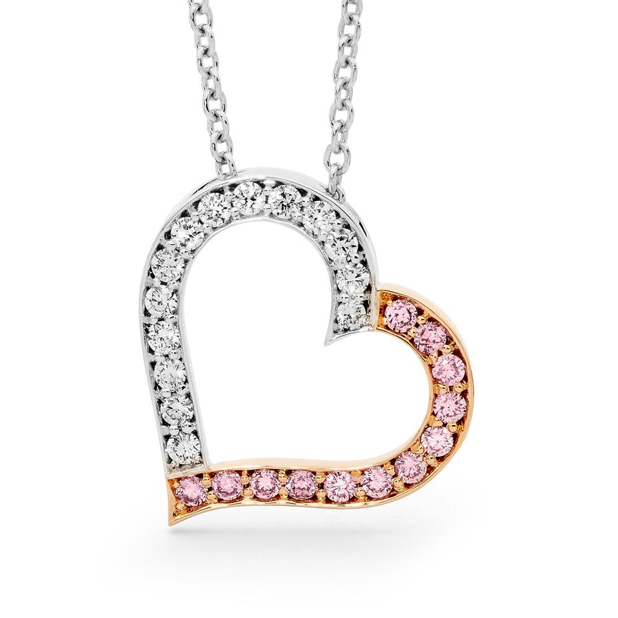 Ellendale Pink Diamond Heart Slider