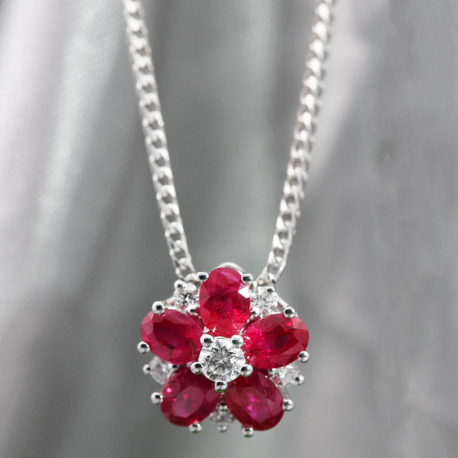 Ruby & Diamond Flower Slider