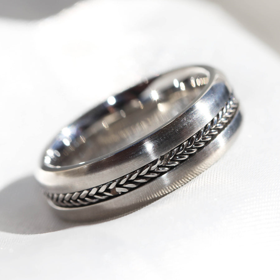 Stainless Steel Rope  Gents Ring