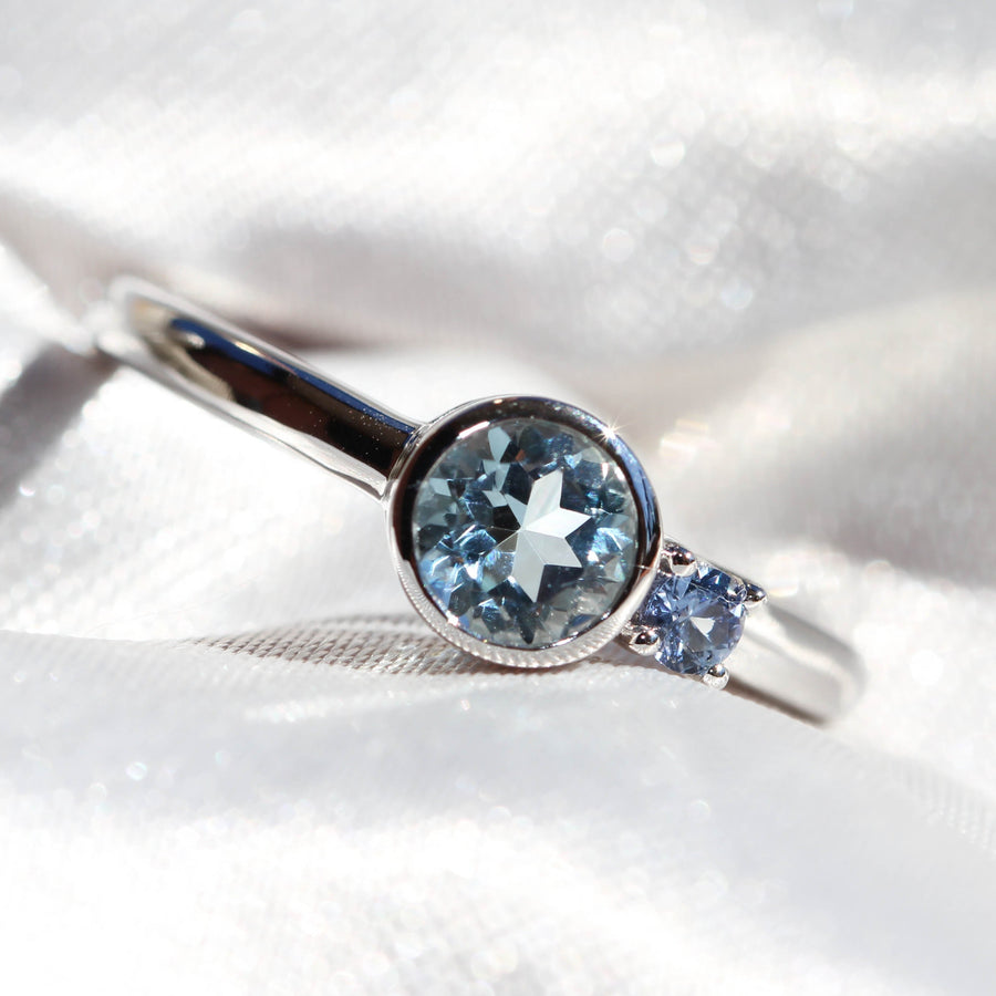 Blue Topaz & Sapphire Dress Ring