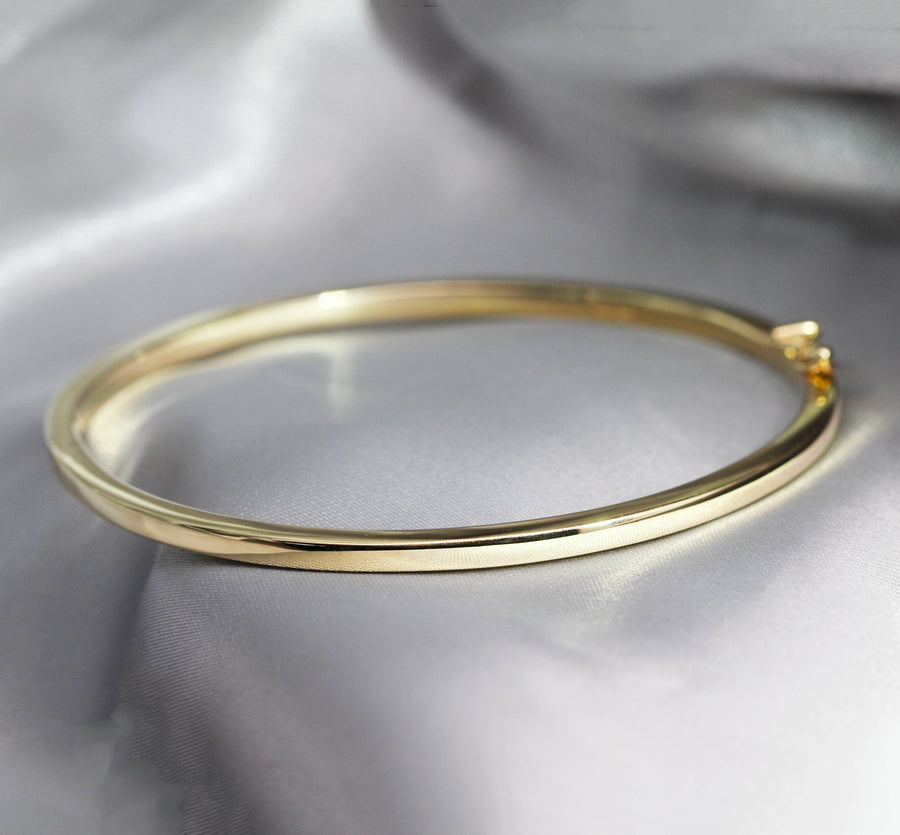 9ct Yellow Gold Hinged Bangle