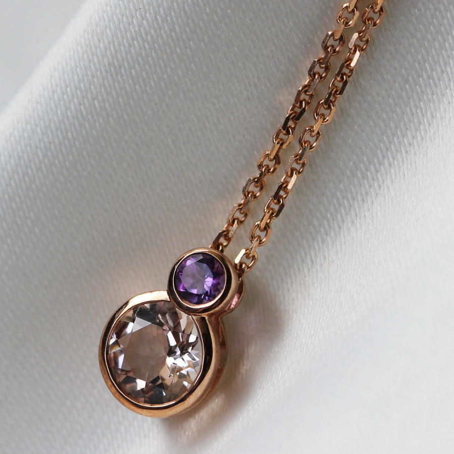 Morganite & Amethyst Pendant