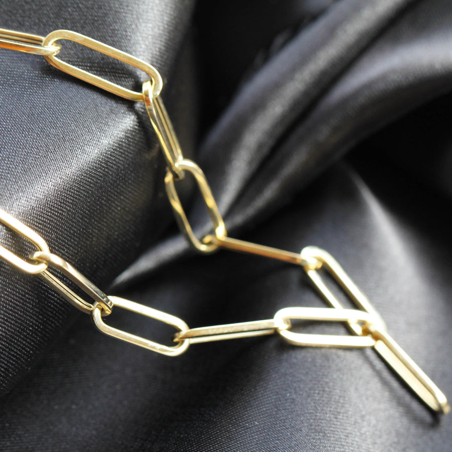 Yellow Gold Elongated Link Chain