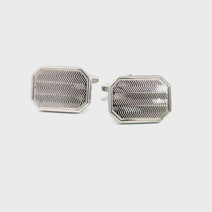 Shield Shaped Stainless Steel Cufflinks