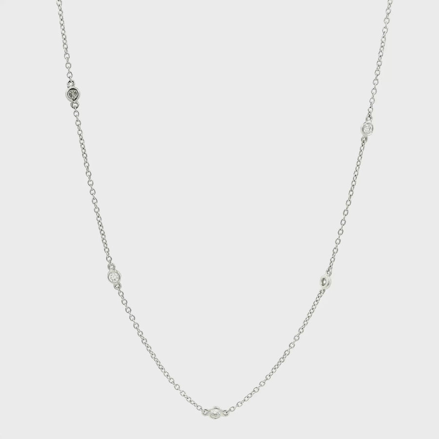 White Gold Diamond By The Yard Chain