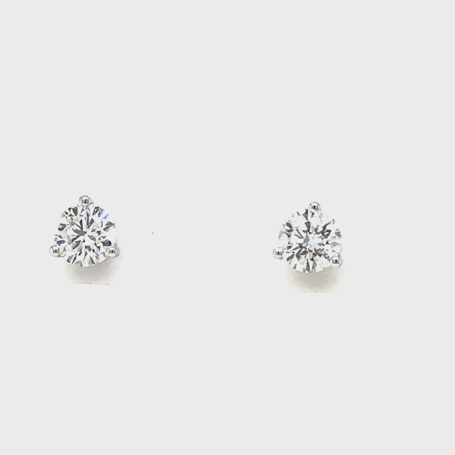 Lab Grown Diamond Three Claw Studs