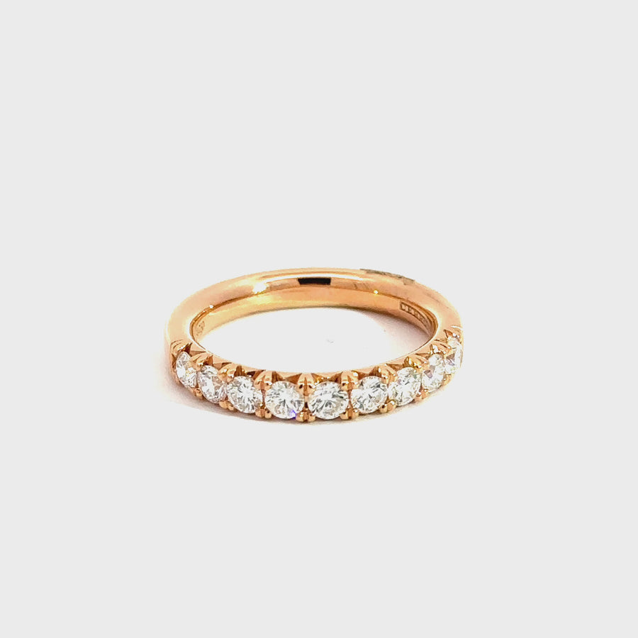 Diamond & Rose Gold Microset Band