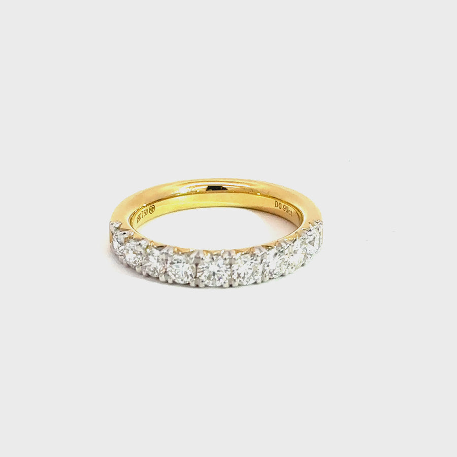 Diamond & Yellow Gold Microset Band