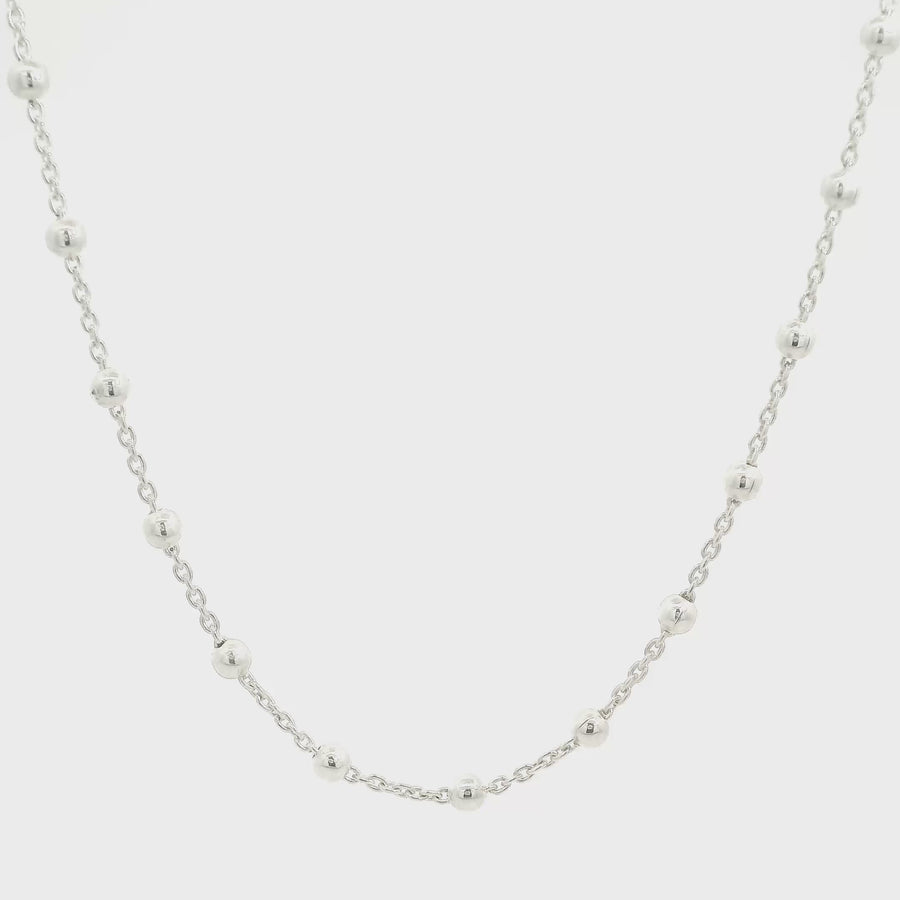 Sterling Silver Ball & Trace Chain