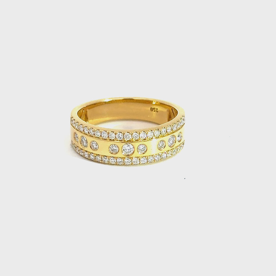 Hammer & Micro Set Diamond Dress Ring