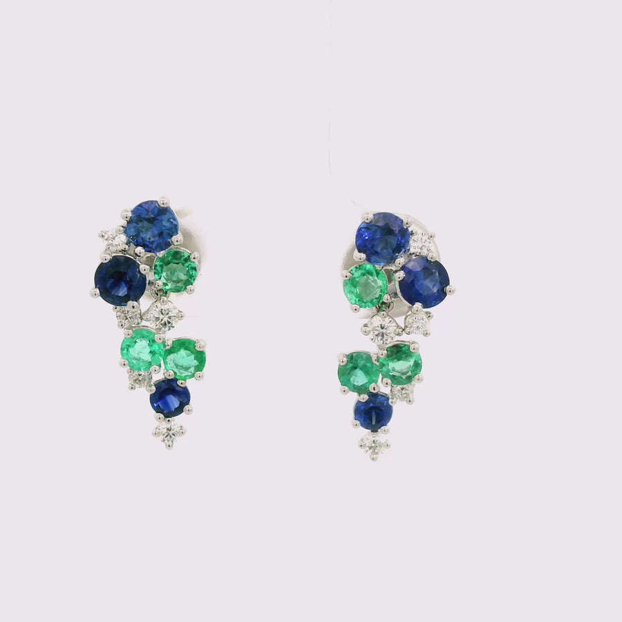 Sapphire, Emerald & Diamond Drops