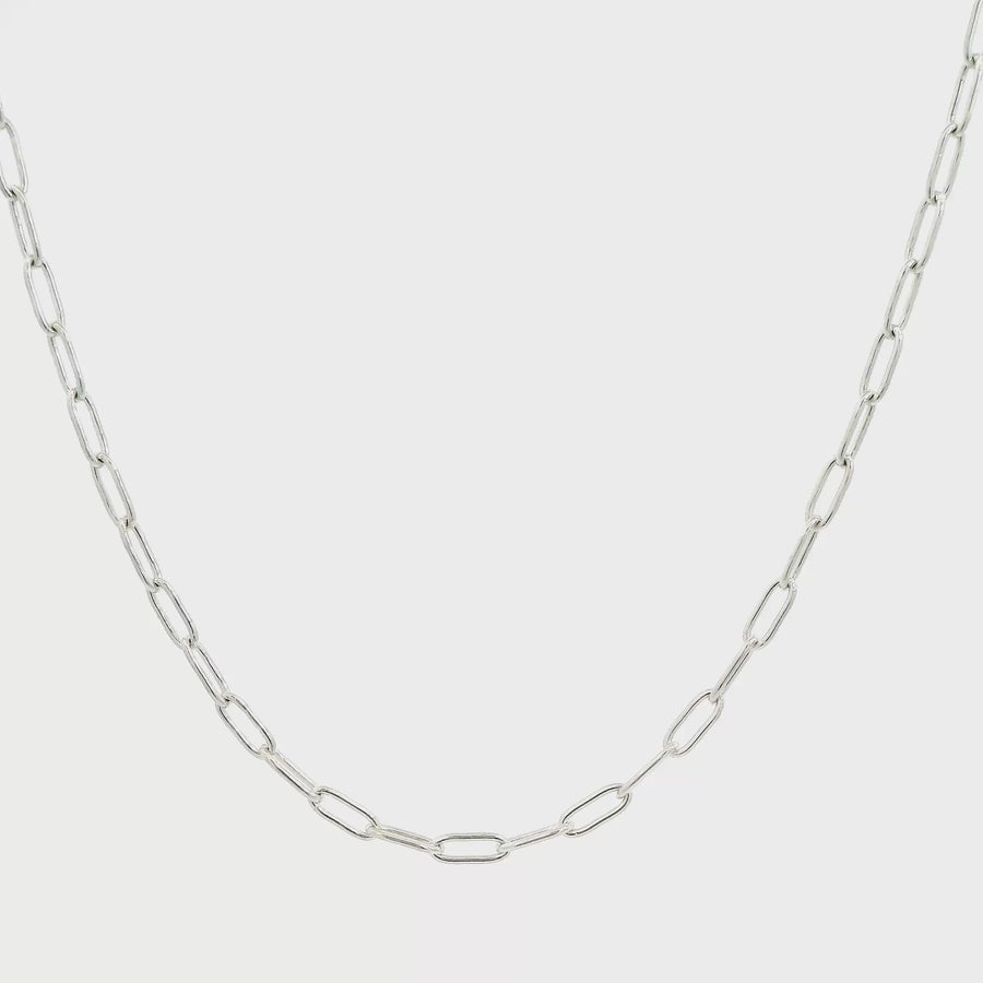 Platinum Oblong Trace Chain