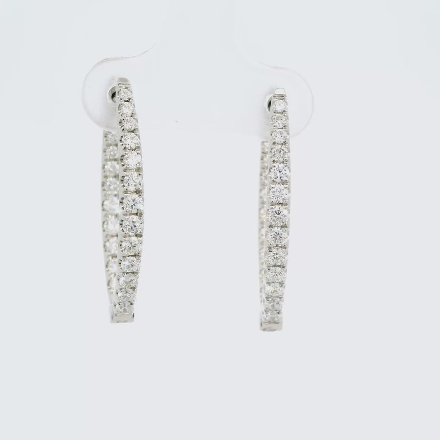Diamond Marquise Shaped Day & Night Huggies