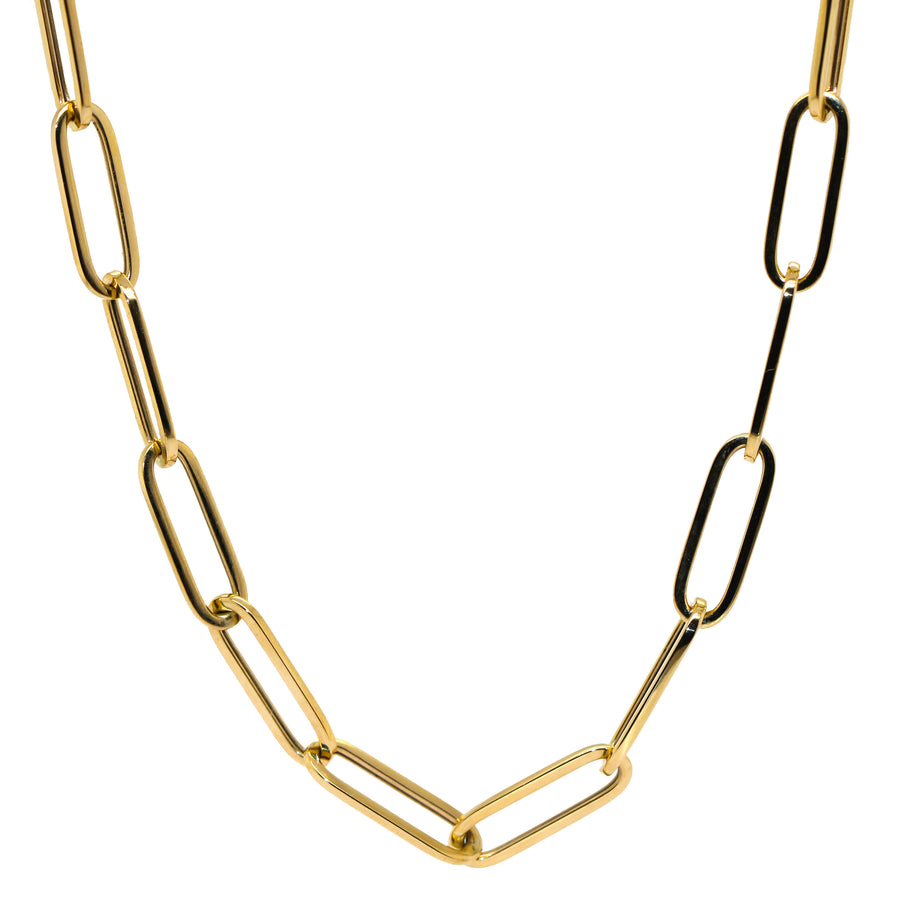 Yellow Gold Elongated Link Chain