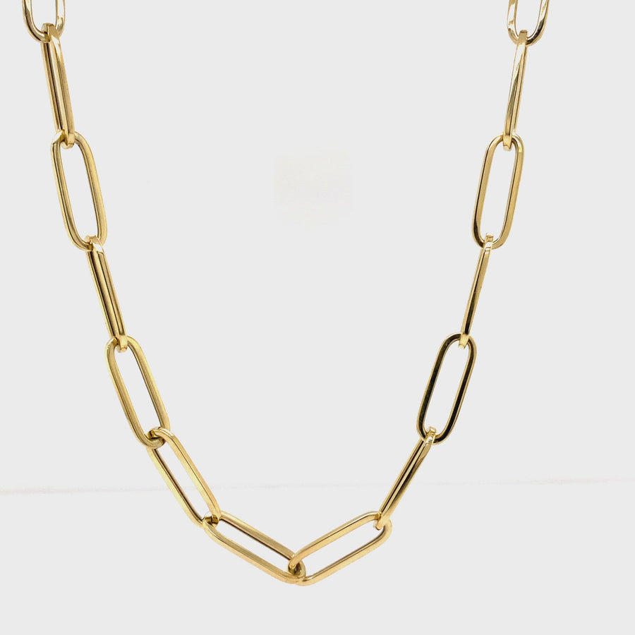 Yellow Gold Elongated Link Chain