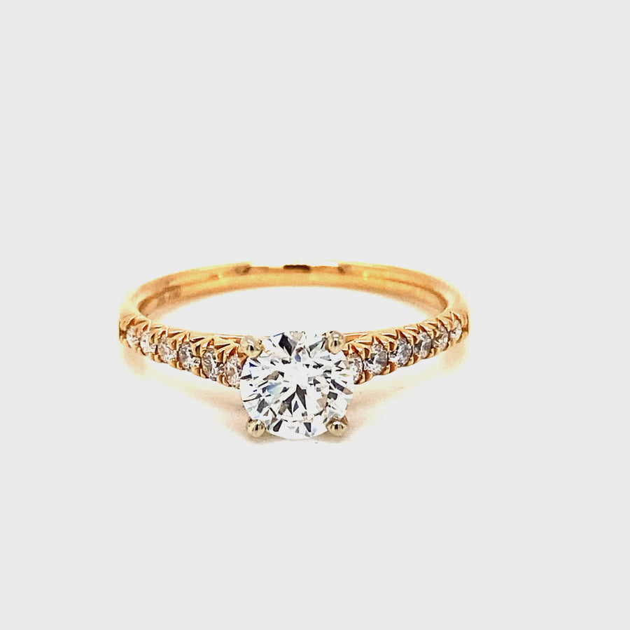 Lab Grown Diamond & Rose Gold Engagement Ring