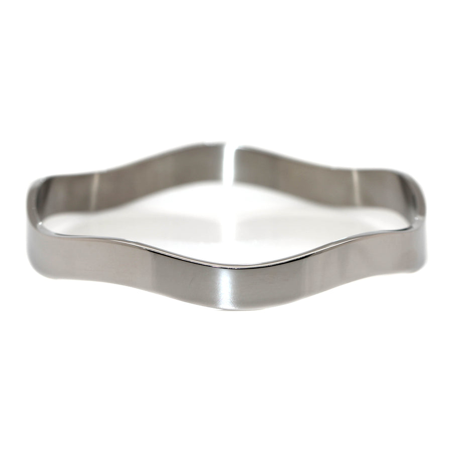 Stainless Steel Wave Bangle