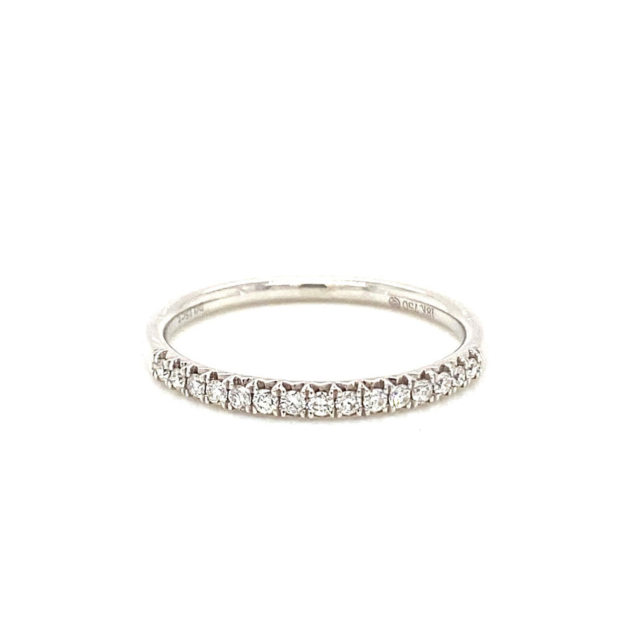 Diamond & White Gold Microset Band