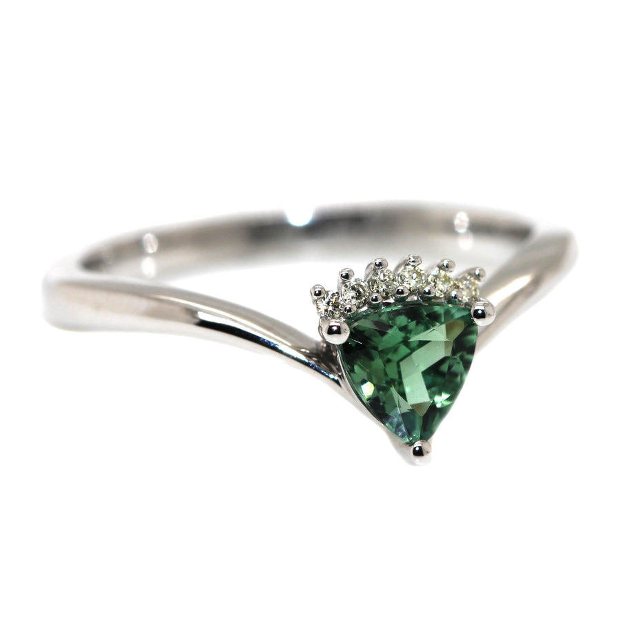 Mint Tourmaline & Diamond Dress Ring