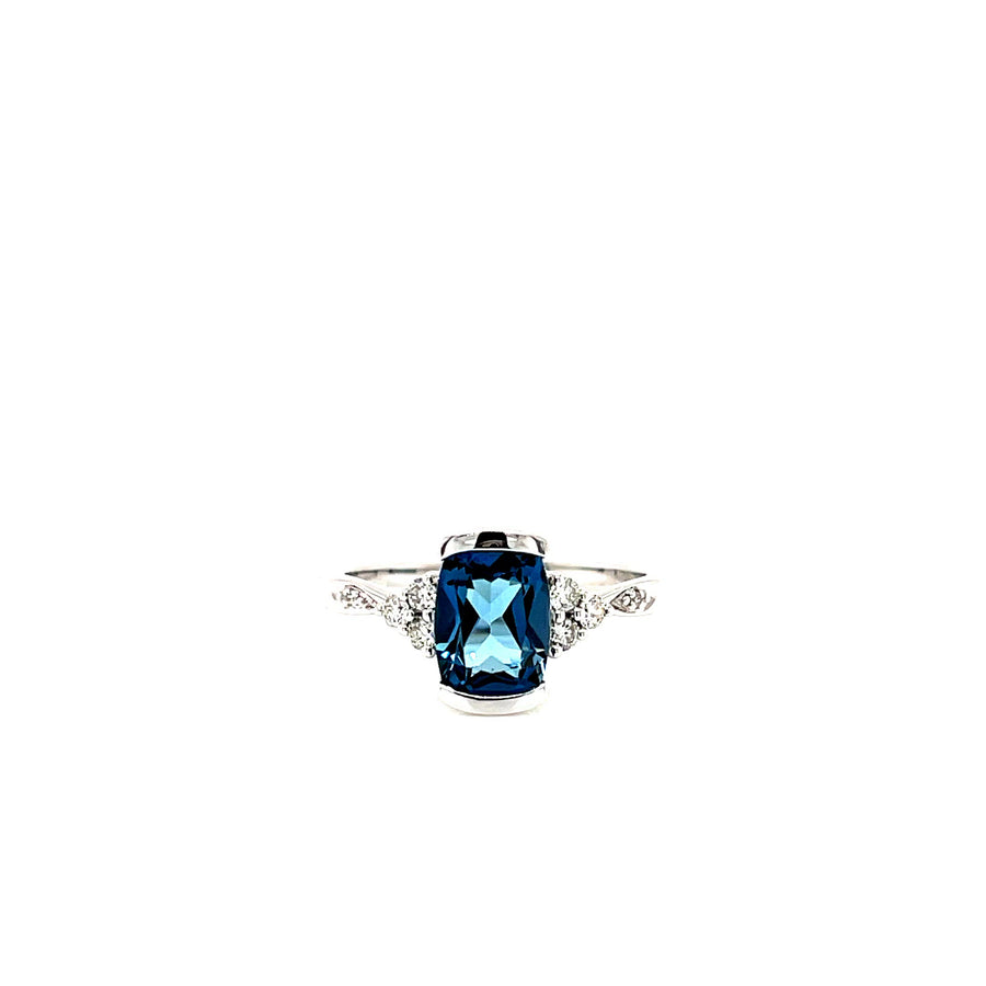 London Blue Topaz & Diamond Dress Ring
