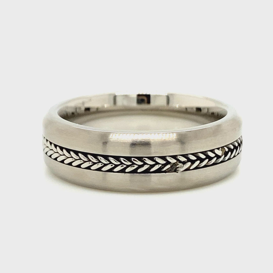 Stainless Steel Rope  Gents Ring