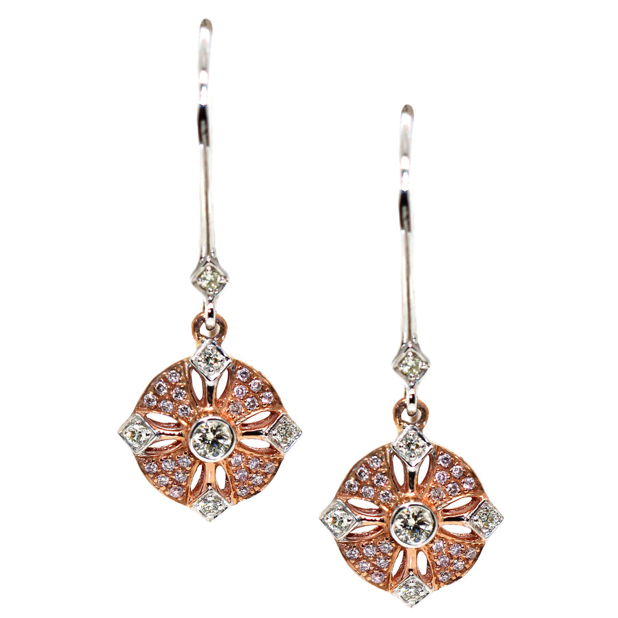 Pink Diamond Art Deco Drops