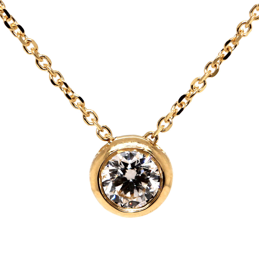 .21ct Diamond & Yellow Gold Bezel Slider Pendant