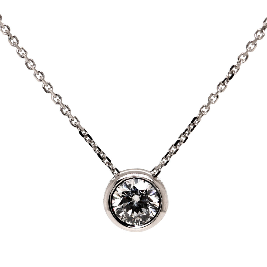 .11ct Diamond & White Gold Bezel Slider Pendant