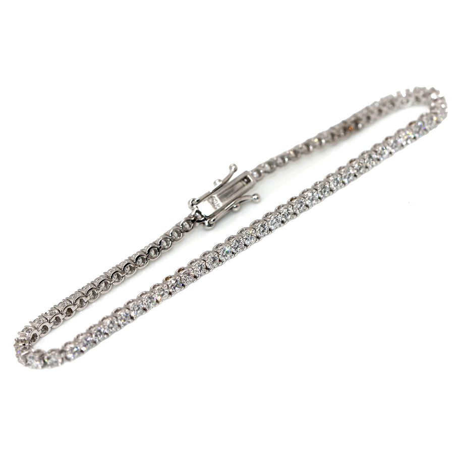 Diamond & White Gold Tennis Bracelet