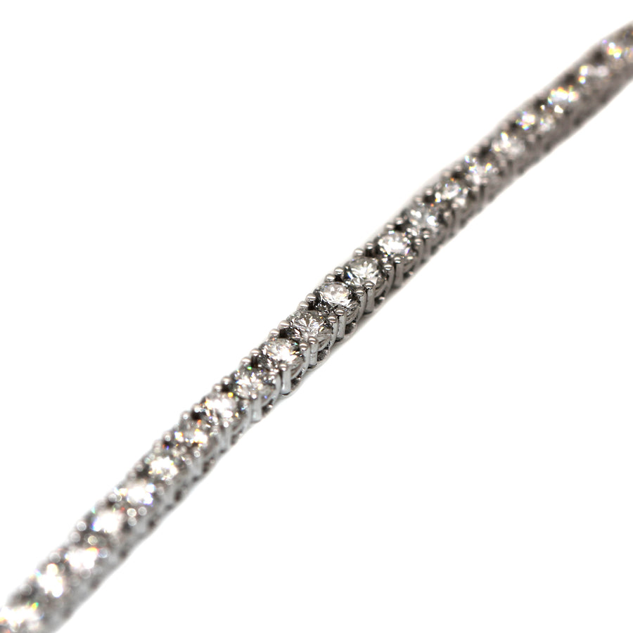 Diamond & White Gold Tennis Bracelet