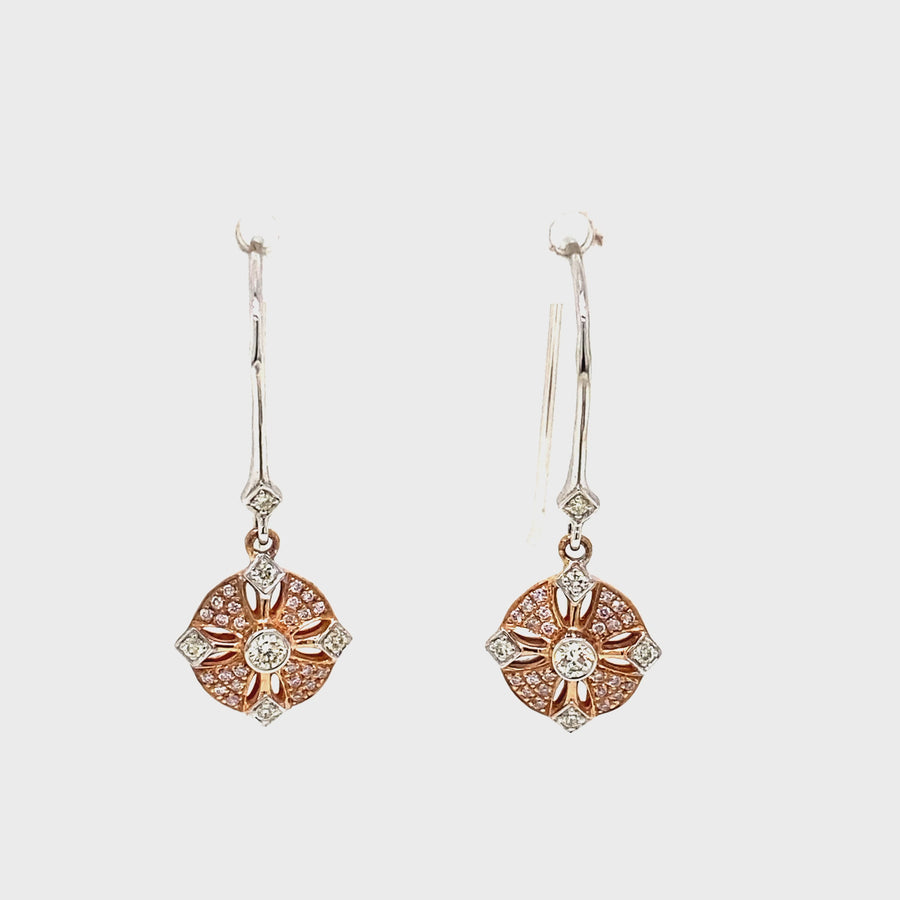 Pink Diamond Art Deco Drops