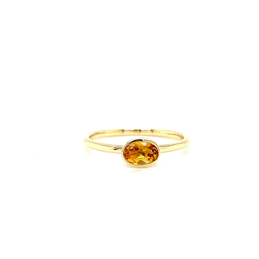 Citrine & Yellow Gold Dress Ring
