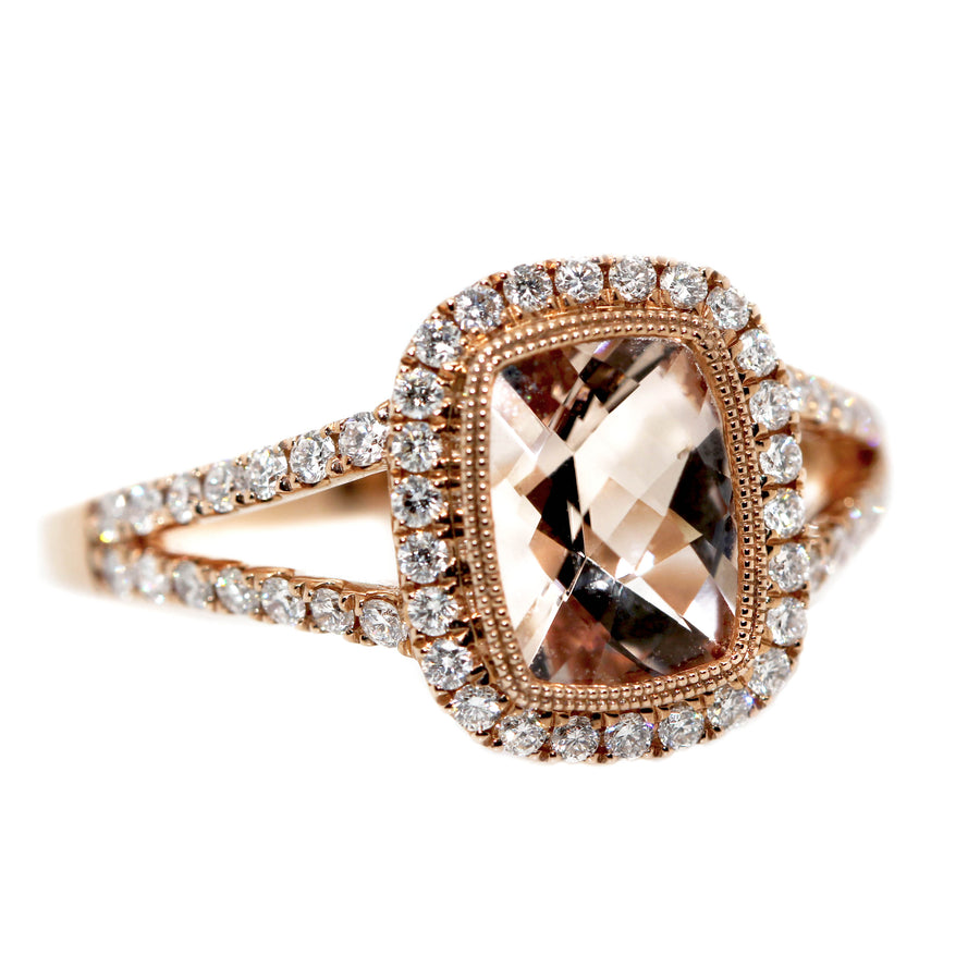 Morganite & Diamond Dress Ring